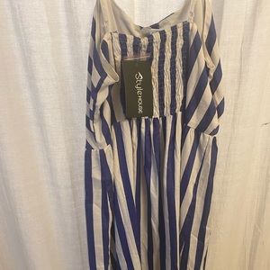 Ivory & Blue Dress, XL, NEW